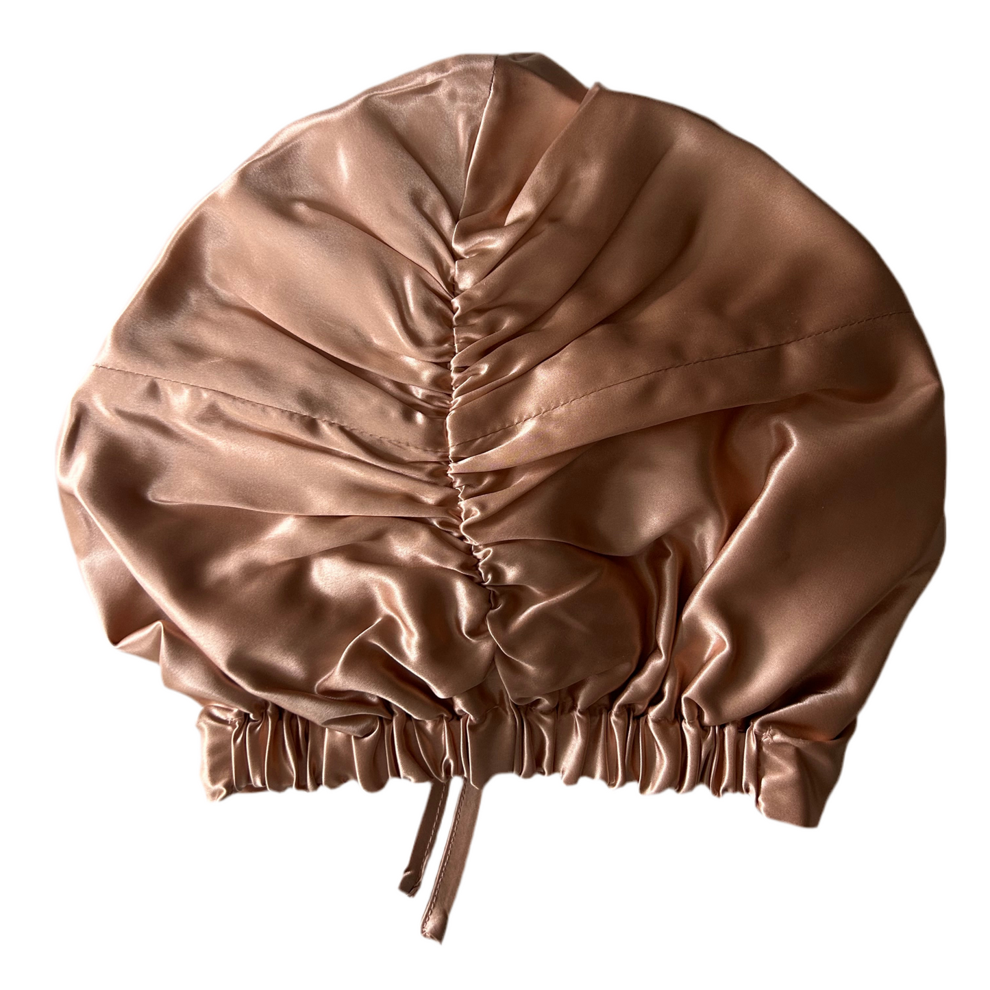 Adjustable Pure Silk Hair Bonnet - Haus Gio in Rose Gold
