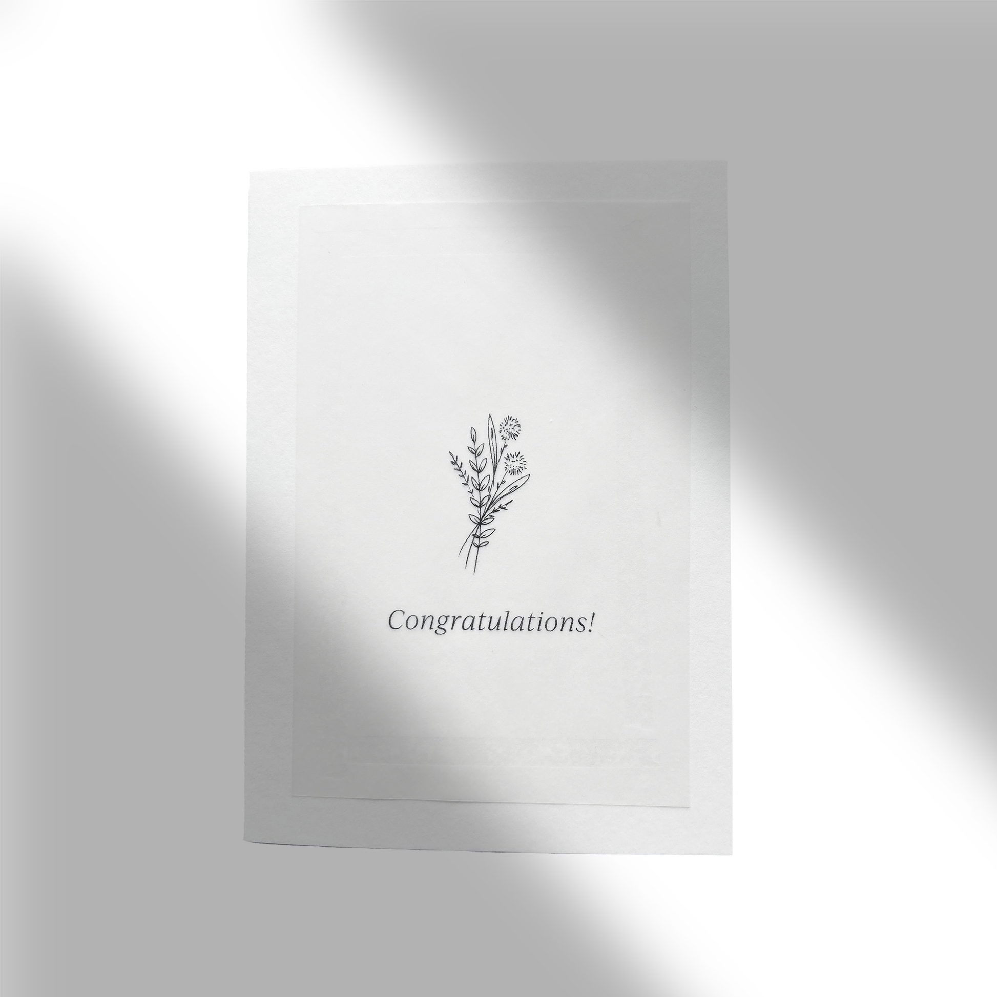 CONGRATULATIONS OLD MILL BIANCO OCCASION CARD WITH WAX SEAL 