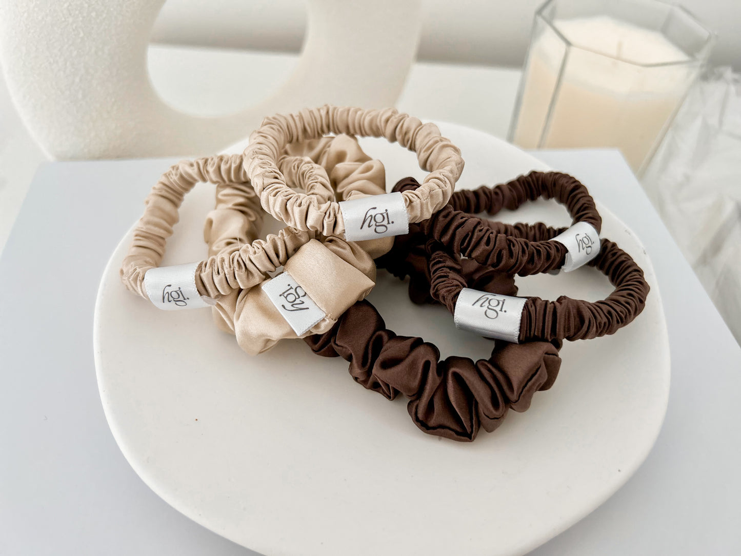 ESSENTIALS PURE SILK SCRUNCHIE SET