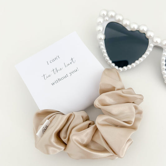 I can't tie the knot without you pure mulberry silk scrunchie