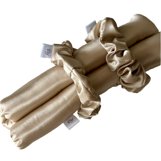 Pure Silk Heatless Curler Kit with silk sscrunchies