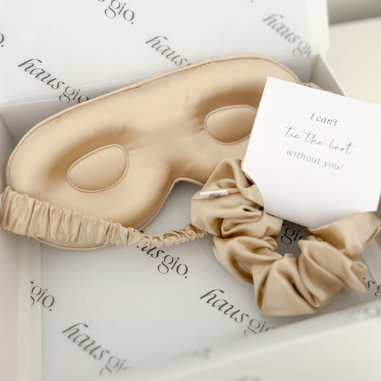 Bridesmaid Gift Box Sleep Mask + Scrunchie
