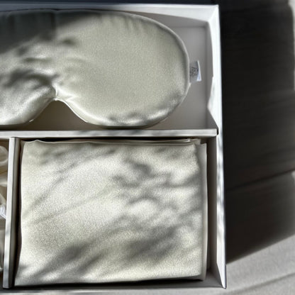 COMPLETE GIFT SET SUIT PILLOWCASE SLEEP CONTOUR MASK SCRUNCHIE