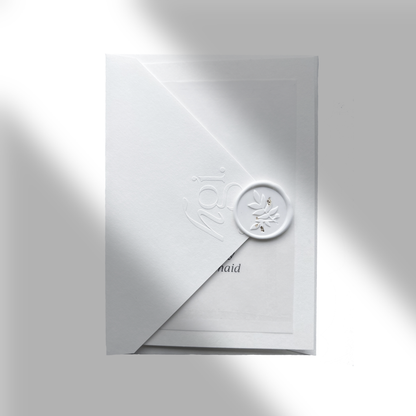 OLD MILL BIANCO OCCASION CARD WITH WAX SEAL