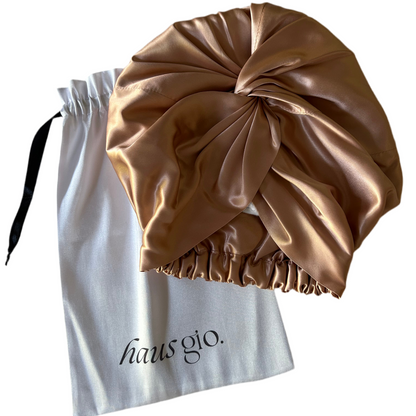 pure mulberry silk hair bonnet with bag