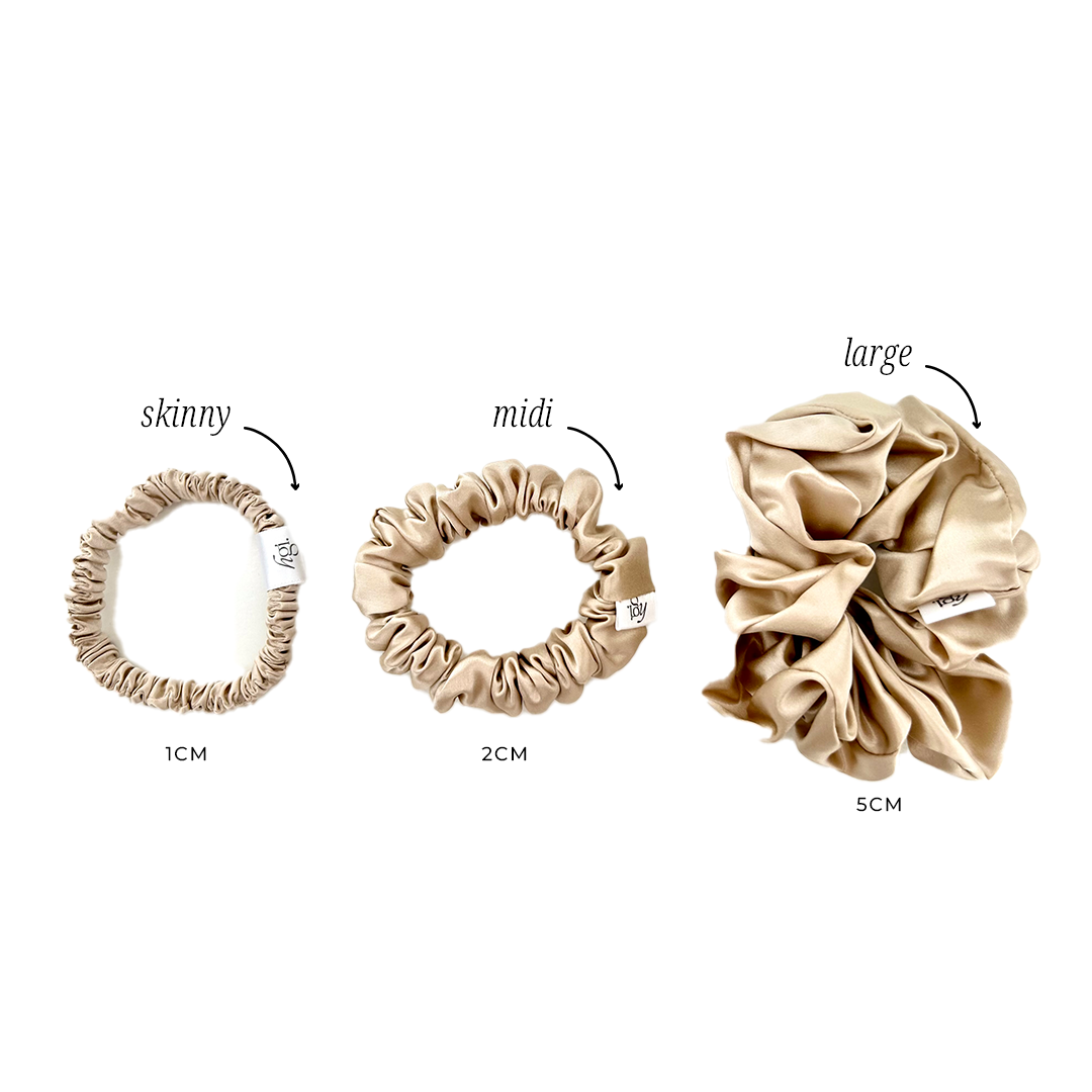 100% pure Silk scrunchie skinny midi large sizes